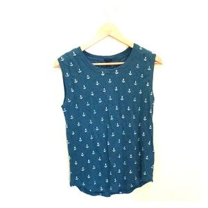 J.Crew tank with anchors. Size XS.